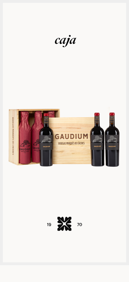 Gaudium - Caja de madera 6 botellas