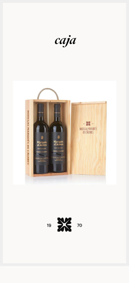 Marqués de Cáceres Gran Reserva, dos botellas y caja de madera
