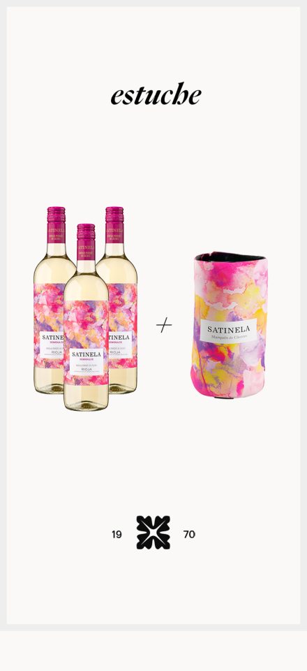 estuche 3 botellas satinela con enfriador satinela