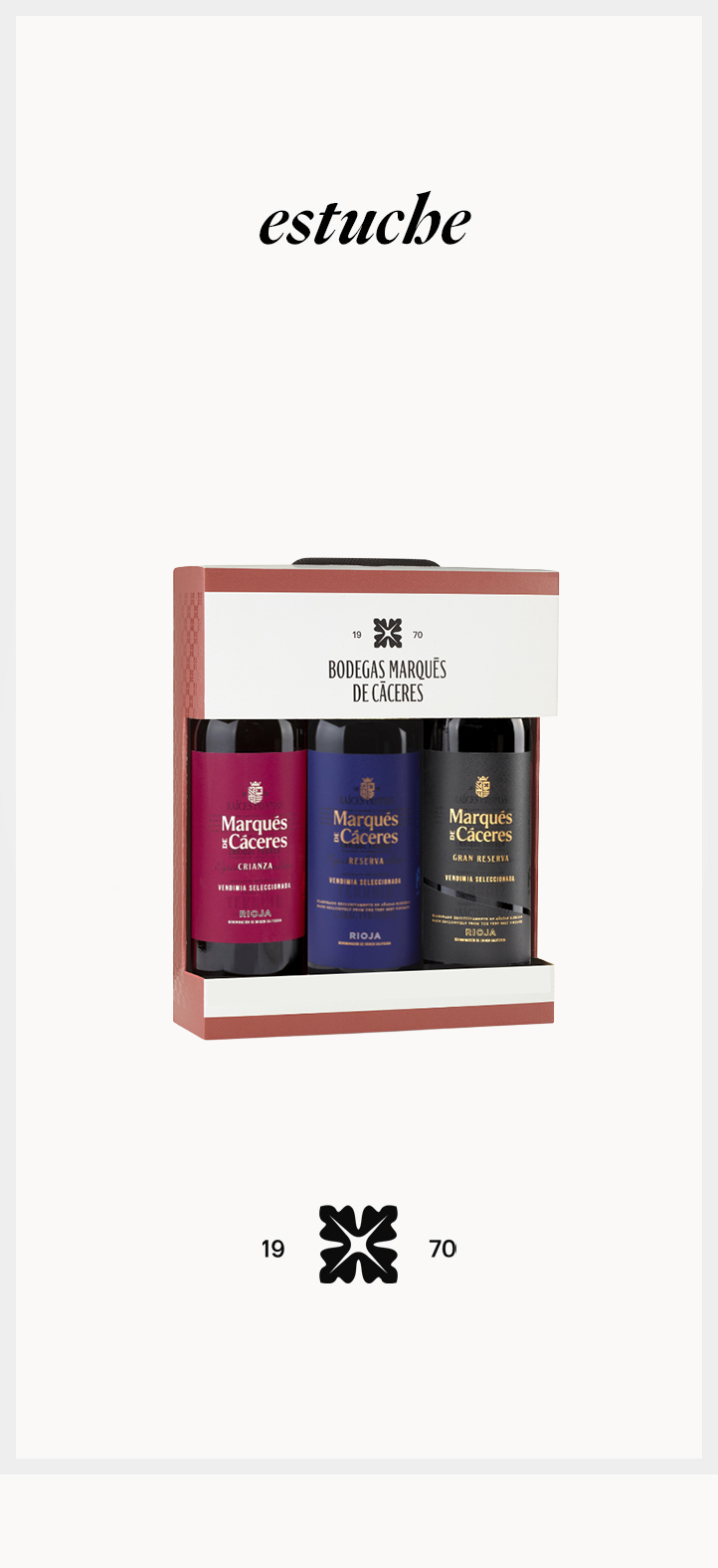 estuche genuino 3 tintos